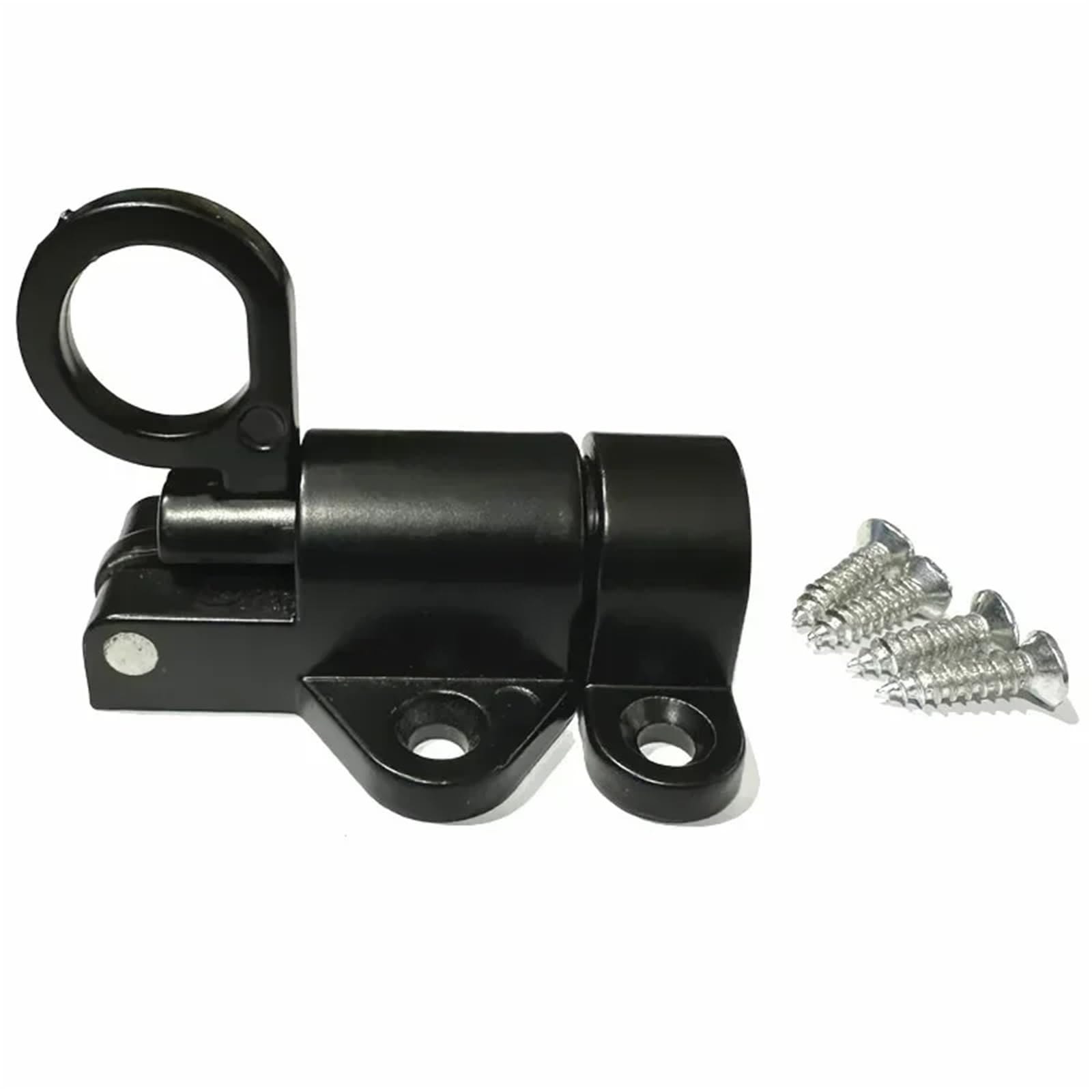 Gate Latch 8Pcs Latch with Screws Bolt Lock Automatic Spring Latchs with Pull Ring Gate Locks for Windows Door(Black)