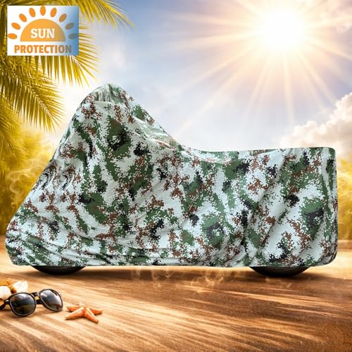 Image of Auto Hub 100% Waterproof Bike Cover, Dustproof, UV Protection Bike Cover for All Two Wheeler Bike Upto 180cc Size -Waterproof Forest Print