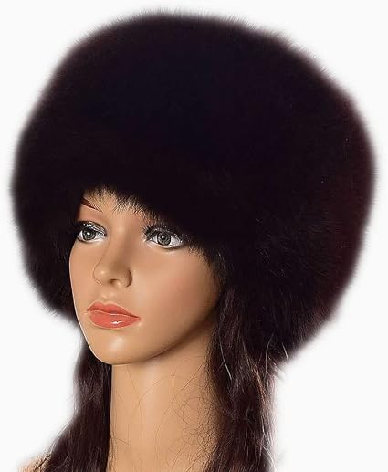 N / B Cappelli Donna Cosacco Cappello Mongolo Cappelli Bomber in Pelliccia  di Volpe Finta Russa Lanuginosa Cappellino con Paraorecchie A Righe  Lavorato A Maglia Cappello con Teschi da Sci : Amazon.it: