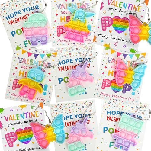 24 Pack Valentines Day Gifts Cards With Squeeze Balls Fidget Toys Bulk...