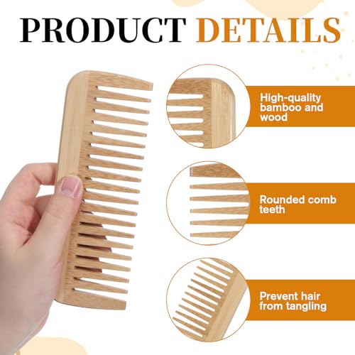 Peine de Madera Bamboo Set de 2 Piezas miniatura 3