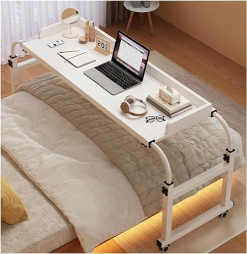 Table de lit réglable en hauteur avec roulettes pour ordinateur portable