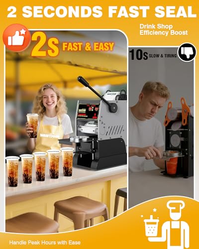 Image of WantJoin Cup Sealing Machine, 2S Commercial Boba Sealer Machine