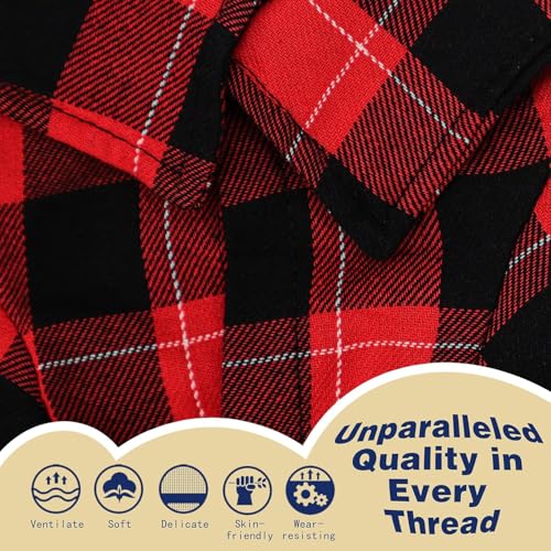 Paiaite Plaid Dog Shirt: Classic Checkered Style in Cotton for Large, Medium, and Small Breeds, Comfort, Breathability, and Elegance Dog Clothes. Perfect for Everyday Wear, and Photoshoots Red L - Image 6