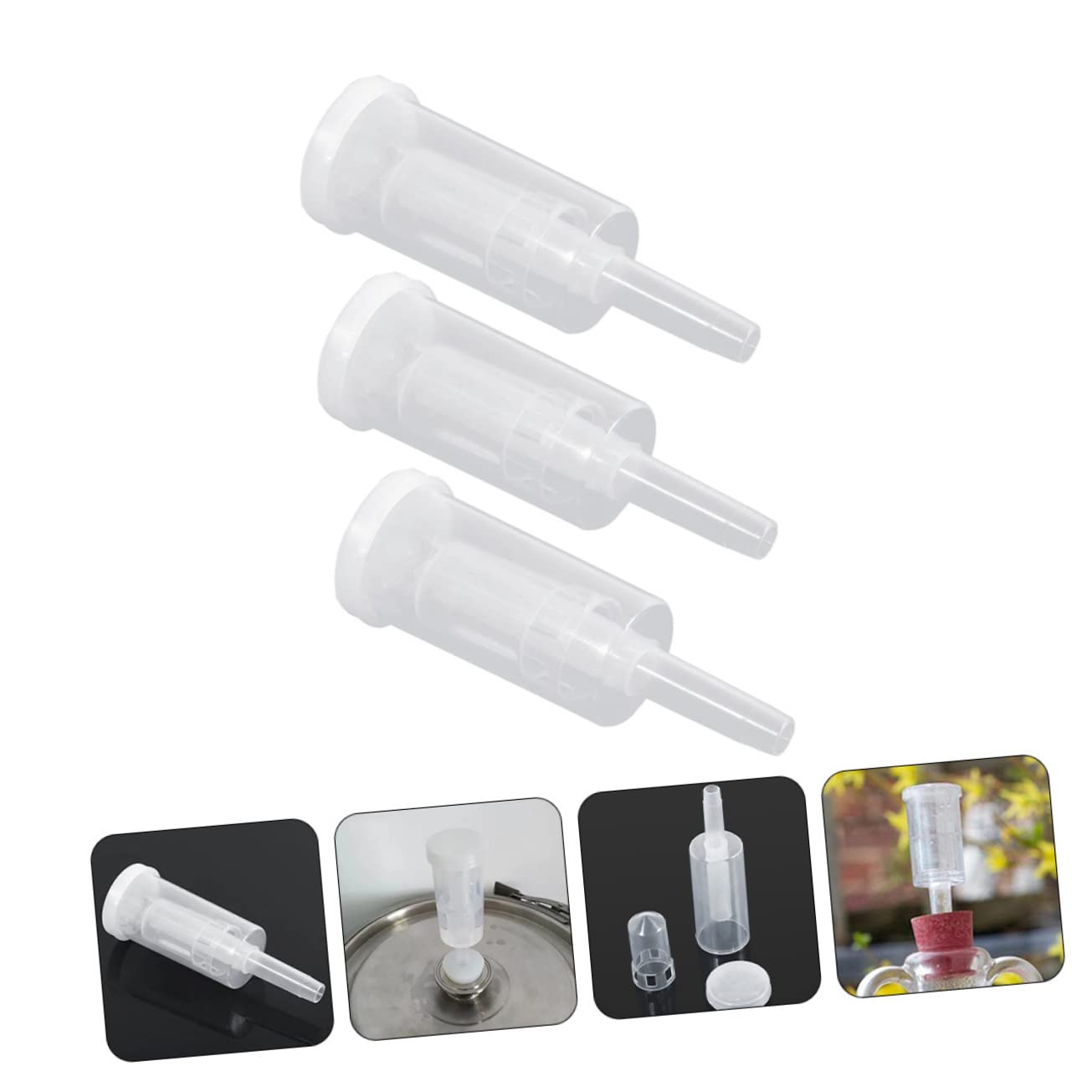 3sets One-Way Silicone Plug Valves for Home Brewing Automatic Exhaust Check Valve for Fermenting Beer and Wine Easy to Clean Home Brew Accessory