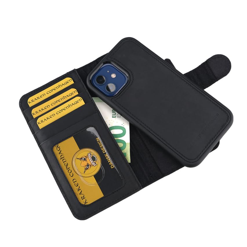 Coque portefeuille iPhone 14 Pro cuir étui rabat MagSafe pour voyage