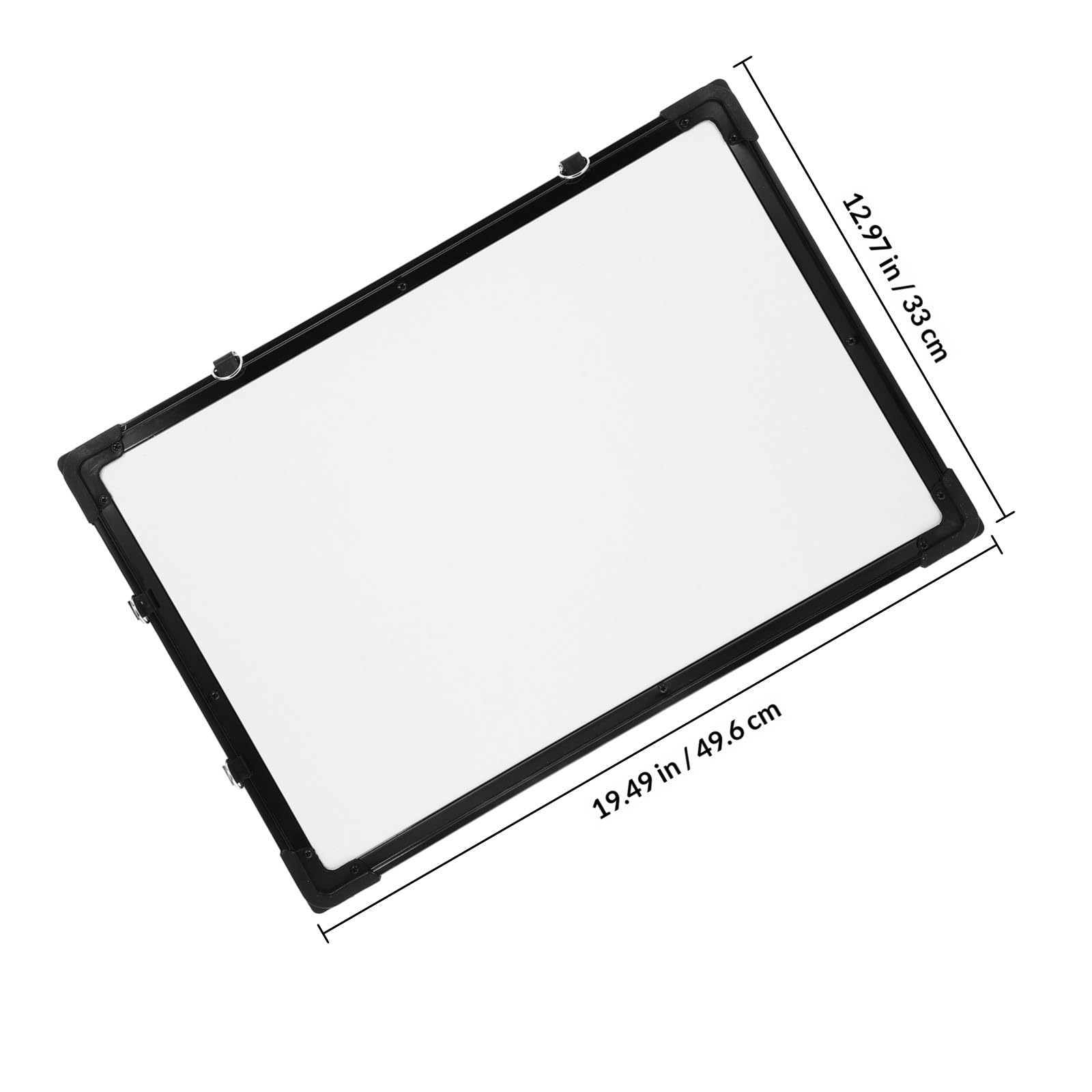 Tableau Mémo Suspendu Double Face Blanc en Feutre et Tôle Galvanisée