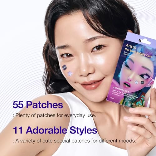 Image of Anua Ultra-Thin Spot Cover Patch, Invisible Hydrocolloid Acne Patch for Face, Cute Pimple Patches, Centella Care for Sensitive Skin, KPop Demon Hunters, Korean Skincare, 55ea