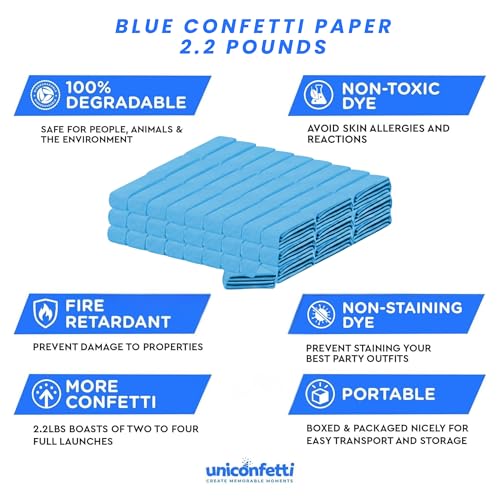 Confettis bleus biodégradables pour mariages et fêtes