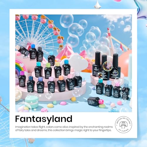 Image of Beetles Summer Gel Nail Polish Set- 23Pcs Color Gel Polish with Base Gel Top Coat Bright Colors, Gel Polish Kit Blue Pink Purple Orange Green Glitter Soak Off Uv Led Trendy Rainbow Nail Art