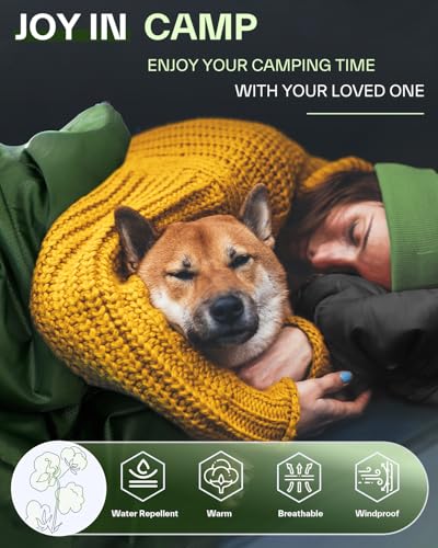 Bolsa de dormir Sportneer para adultos y niños, bolsa impermeable para clima frío, compacta y portátil para camping, senderismo y viaje miniatura 4