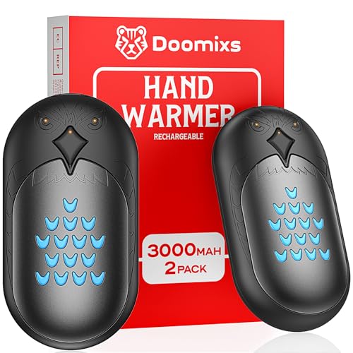 Hand Warmers Rechargeable Portable Reusable: Owl Hand Warmer 2 Pack 6000mAh 20 Hours Sided Heater Handwarmer Outdoor Golf Hunting Camping for Women Men Kids Winter Birthday Christmas New Year Gifts