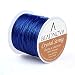BEADNOVA 1mm Elastic Stretch Polyester Crystal String Cord for Jewelry Making Bracelet Beading Thread 60m/roll (Blue)