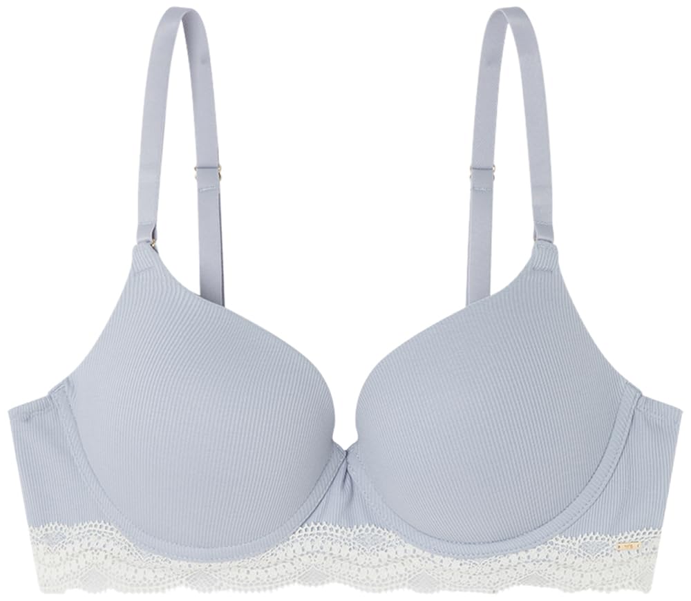 Women'secret Women's Sujetador Push Up Cotton Collection 1 Gorgeous Blue Bra, Azul Marítimo, 90B