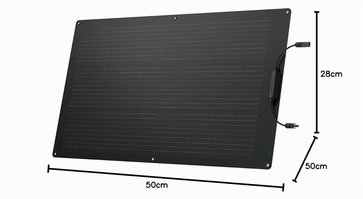 EF ECOFLOW Pannello Solare Flessibile 100W, Buona Efficienza, Nero, Moderno e Sleek