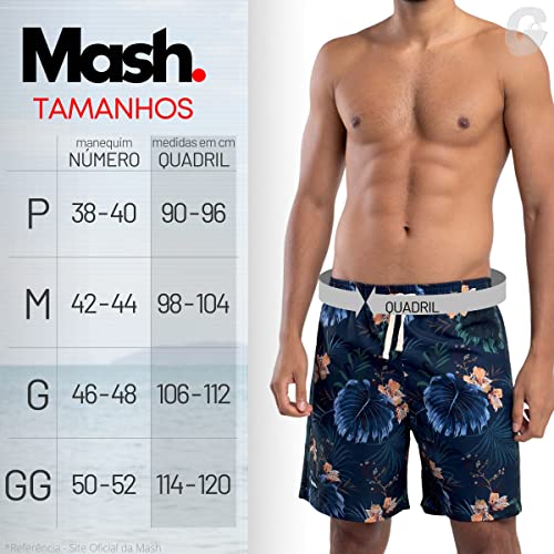 SHORTS CASUAL ESTAMPADO AZUL MARINHO G | 611.27AZ08G