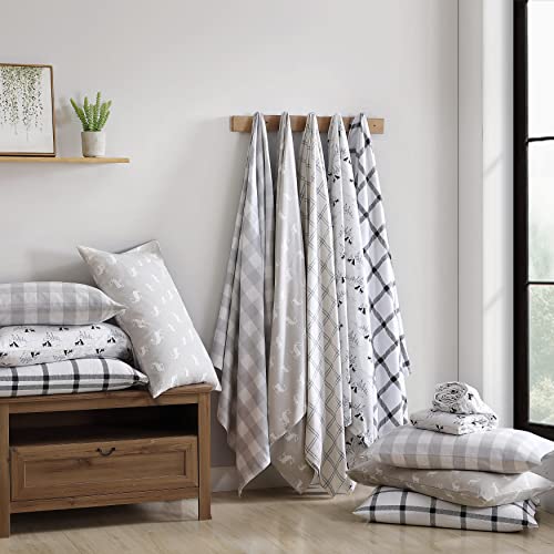 Image of Eddie Bauer - King Sheets, Cotton Flannel Bedding Set, Brushed For Extra Softness, Cozy Home Decor (Lakehouse Plaid, King)