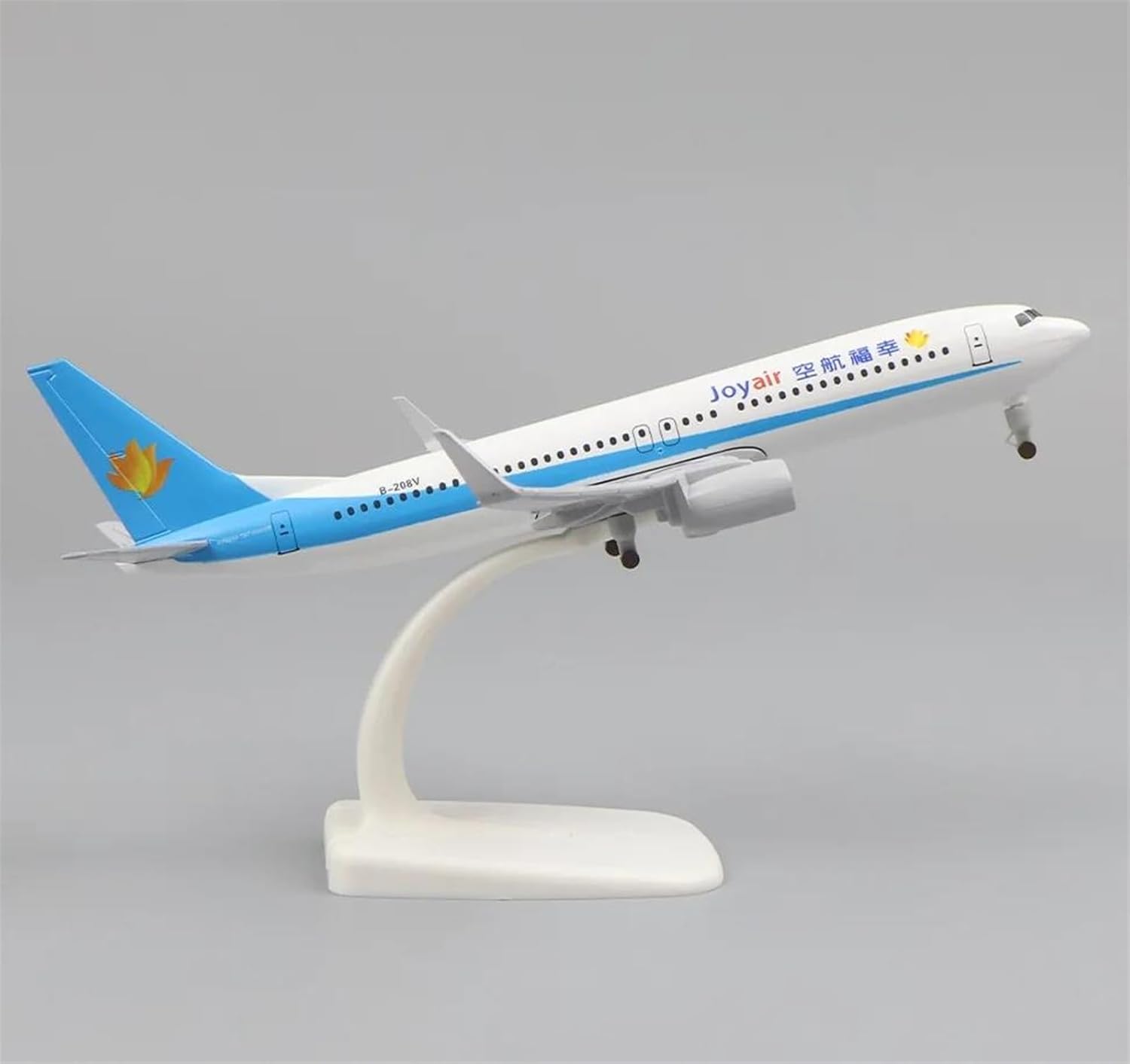 Miniature Scale Metal Aircraft Model 20 Cm 1 400 Happy Air B737 Toys Collectibles Birthday Gifts Flying Toy Game Kits