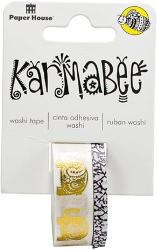 Paper House Productions Karambee Elephant Parade - Juego de 2 rollos de cinta Washi para álbumes de recortes y manualidades