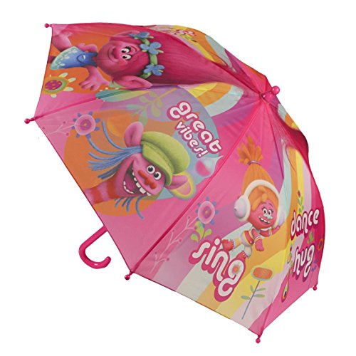 Preisvergleich Produktbild Trolls 2400-326_3 42 cm Junior Regenschirm Kinderschirme Poppy