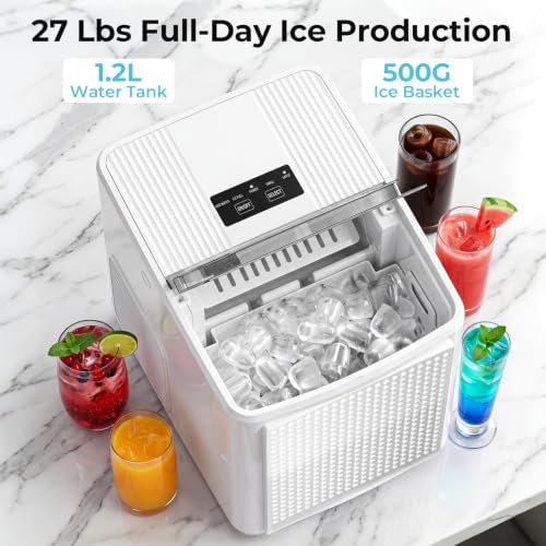 Image of Antarctic Star Bullet Ice Maker Countertop, 9 Ice Fast in 6mins, 27lbs /Day