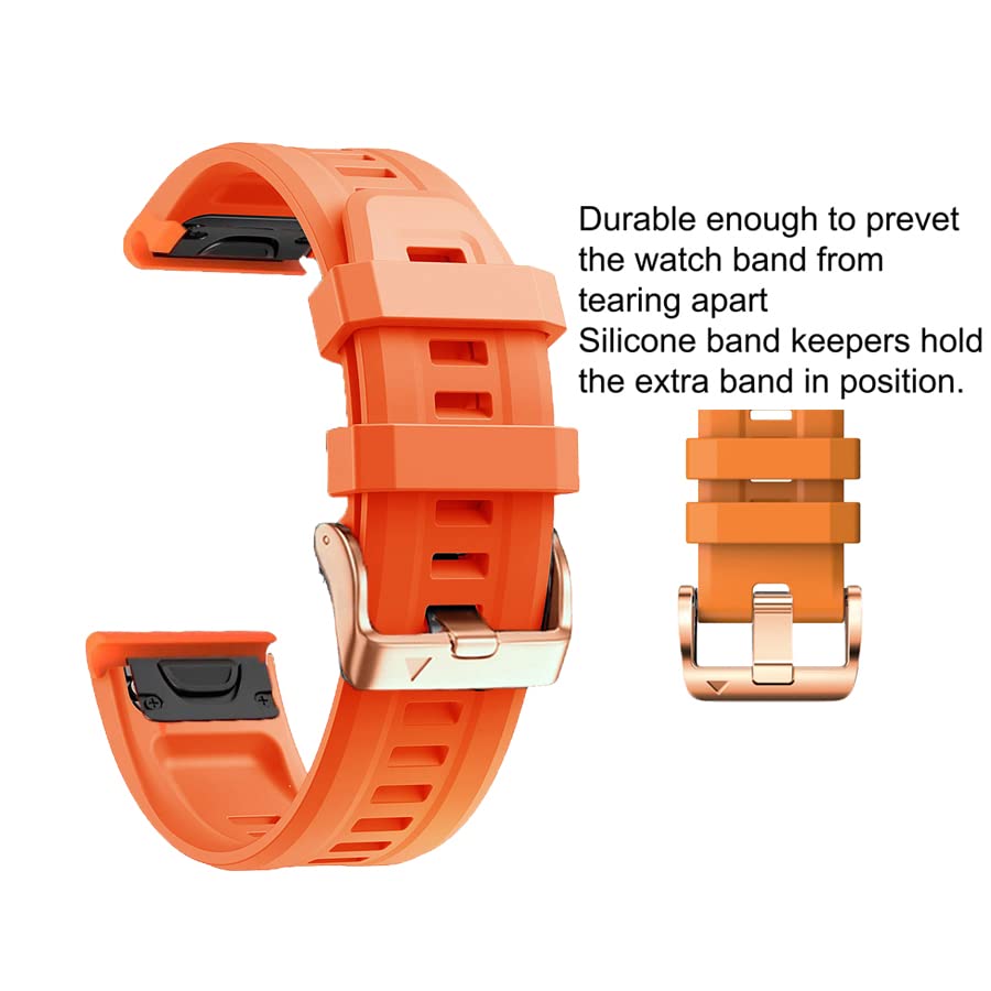 Correa de reloj de 20 mm de silicona para Garmin Fenix 6S 5S Plus Descent Mk2S Agate 4