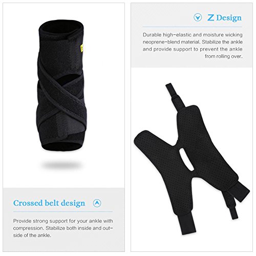 Adjustable Ankle Brace for Men and Women - Support for Volleyball and Basketball, Ideal for Sprains