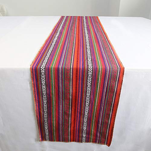 Trlyc 14X108 Fabric Table Runner Modern Mexican Theme Wedding Decoration Woven Table Runners For Rainbow Birthday Party Supplies #TOP3