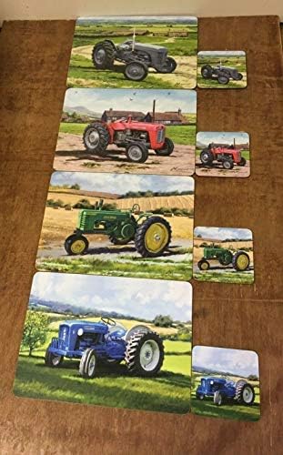 Sets of 4 Placemats with 4 Matching Coasters (Bumble Bee Placemat and Coaster Set)