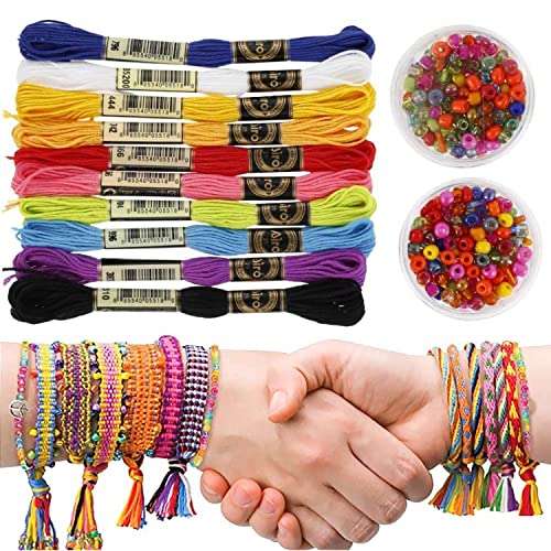 Kit de fabrication de bracelets d'amitié, jouets pour filles, kit de fabrication de bijoux pour filles de 8 à 14 ans, cadeaux d'anniversaire pour filles Cover