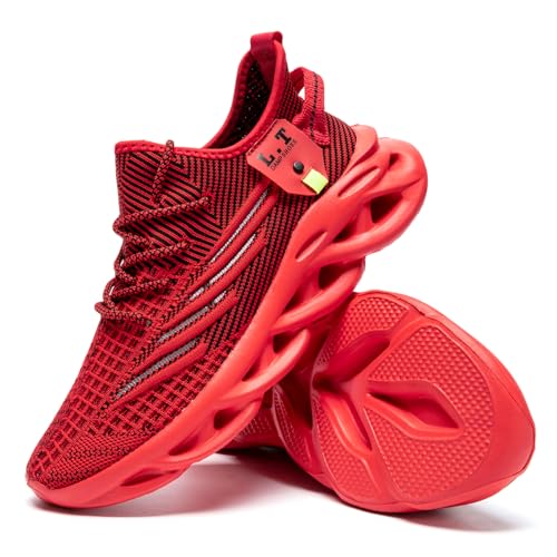 Image of DLWKIPV Men Running Shoes Men's Tennis Shoes Lightweight Breathable Fashion Sneakers Non Slip Workout Gym Shoes for Running
