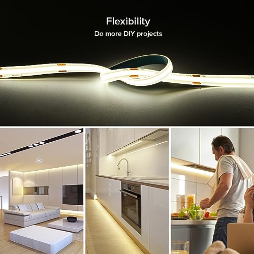 Tira LED COB 16.4 pies Luz Blanca Natural 4000K miniatura 6