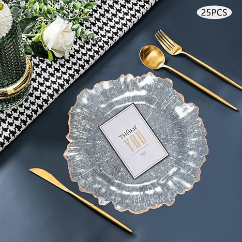25 Platos Decorativos Rose Gold de 12.6 pulgadas miniatura 5