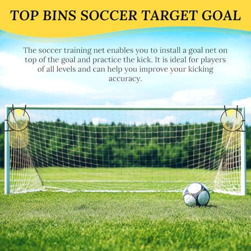 2 Pcs Soccer Targets for Goals Training, Top Bins Soccer Target Goal, Soccer Training Target | Top Bins Equipment for Shooting Accuracy Training | Durable Design - Extra-Long Straps with Carry Case - Thumbnail 7