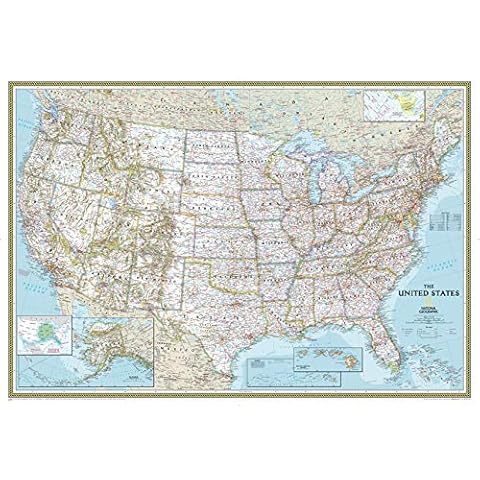 National Geographic United States Wall Map Cover