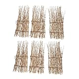 LOORGVEL 6個 竹製寿司フェンス装飾 食品写真用小道具 軽量で持ち運び便利 刺身や前菜の盛り付けに 和風テーブルデコレーション用