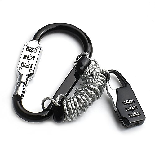 Motorcycle Helmet Lock Anti-Theft Resettable Heavy Duty Luggage Lock Combination 3 Digit PIN