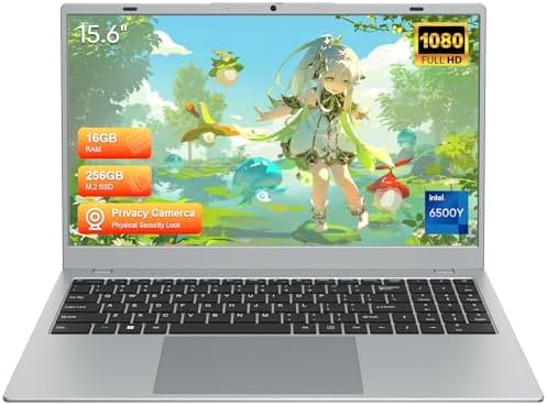 15.6" Full HD Laptop with 16GB RAM 256GB SSD,Laptop Computer, Dua...