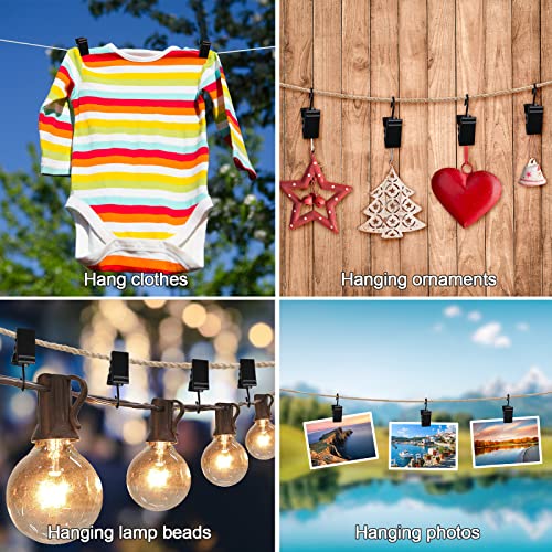 Hoosun 50 pack stainless steel clip hooks for hanging,s hook with clip for hanging outdoor string lights,metal christmas lights clips hangers,curtain hooks,picture clips with hook,small photo clip 7 Hoosun 50 pack stainless steel clip hooks for hanging,s hook with clip for hanging outdoor string lights,metal christmas lights clips hangers,curtain hooks,picture clips with hook,small photo clip - image 8