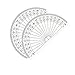 Leline's 4 Inch Protractor, Plastic Student Math Protractors, Pack of 2, Clear