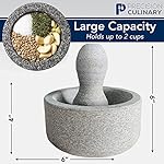 EZAHK-Stone-Mortar-and-Pestle-Set-for-SpicesMasher-Khalbatta-Kharal-Mixer-Natural-Traditional-Grinder-and-Musal-Well-Design-for-Kitchen-Home-Herb-85-in-Kitchen-Tools