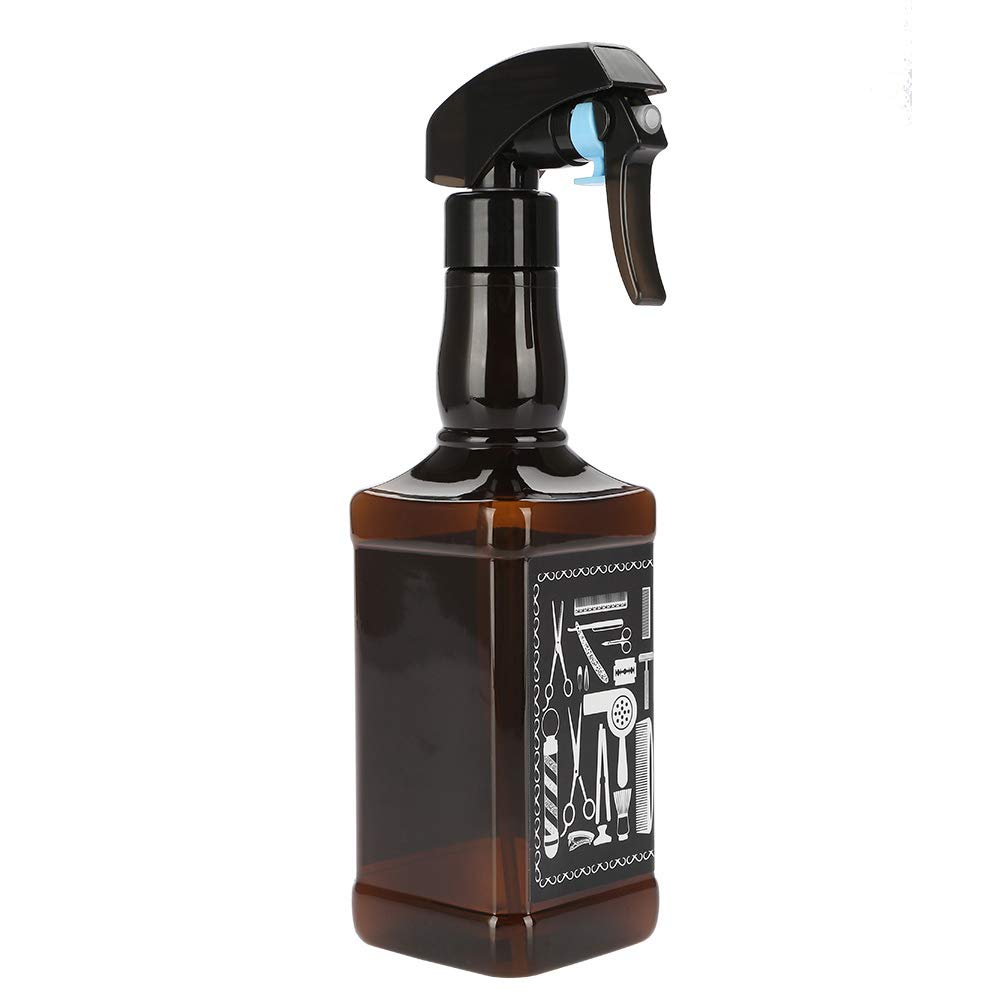 500ml Plastic Spray Bottle Hairdressing Sprayer Salon Barber Barber Hairstyling Sprayer Hair Tools Flower Planting Tool(Brown)