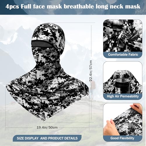 Image of Balaclava Full Face Masks Summer Balaclava Long Face and Neck Cover Breathable Sun Protection for Men Women