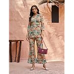 Youthnic-Womens-Poly-Cotton-Printed-Trendy-Co-ords-Set-Fancy-Co-Ord-Set-Full-Pair-Set-Women-Kurta-Sets-Kurtis-Women-Kurta-Pant-Set-Coord-Sets-for-Women