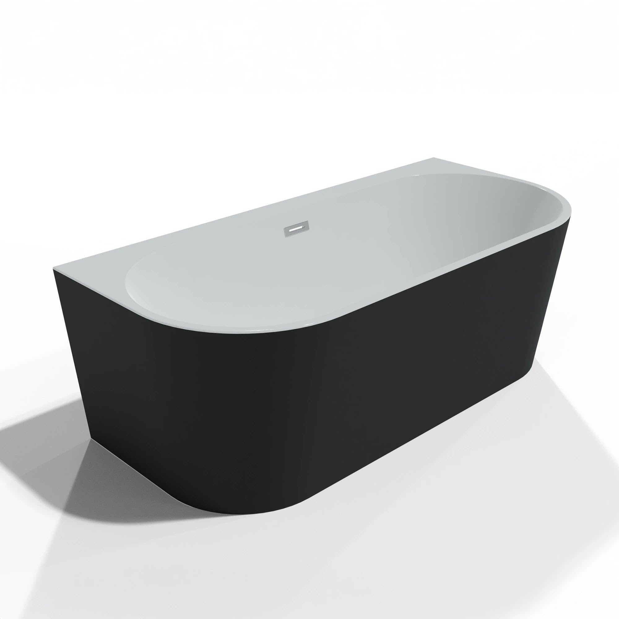 Baignoire Ilot Naos 170 noire 170 x80 x58 cm, by SPALINA