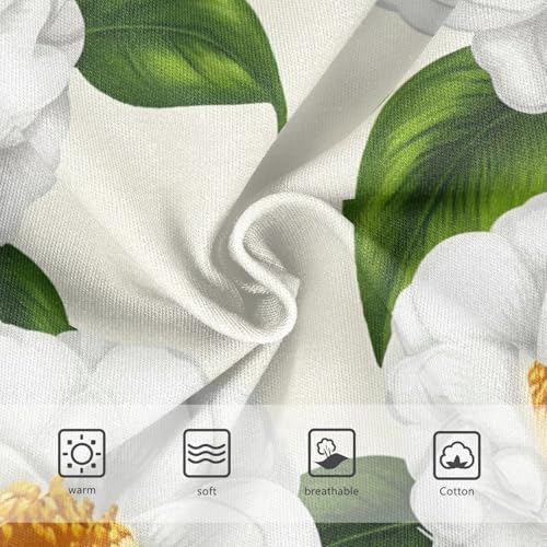 Girls Underwear Toddlers 2t Cotton Little Girl Panties Fun Briefs Kids Undies Elegant White Camellia Flowers3