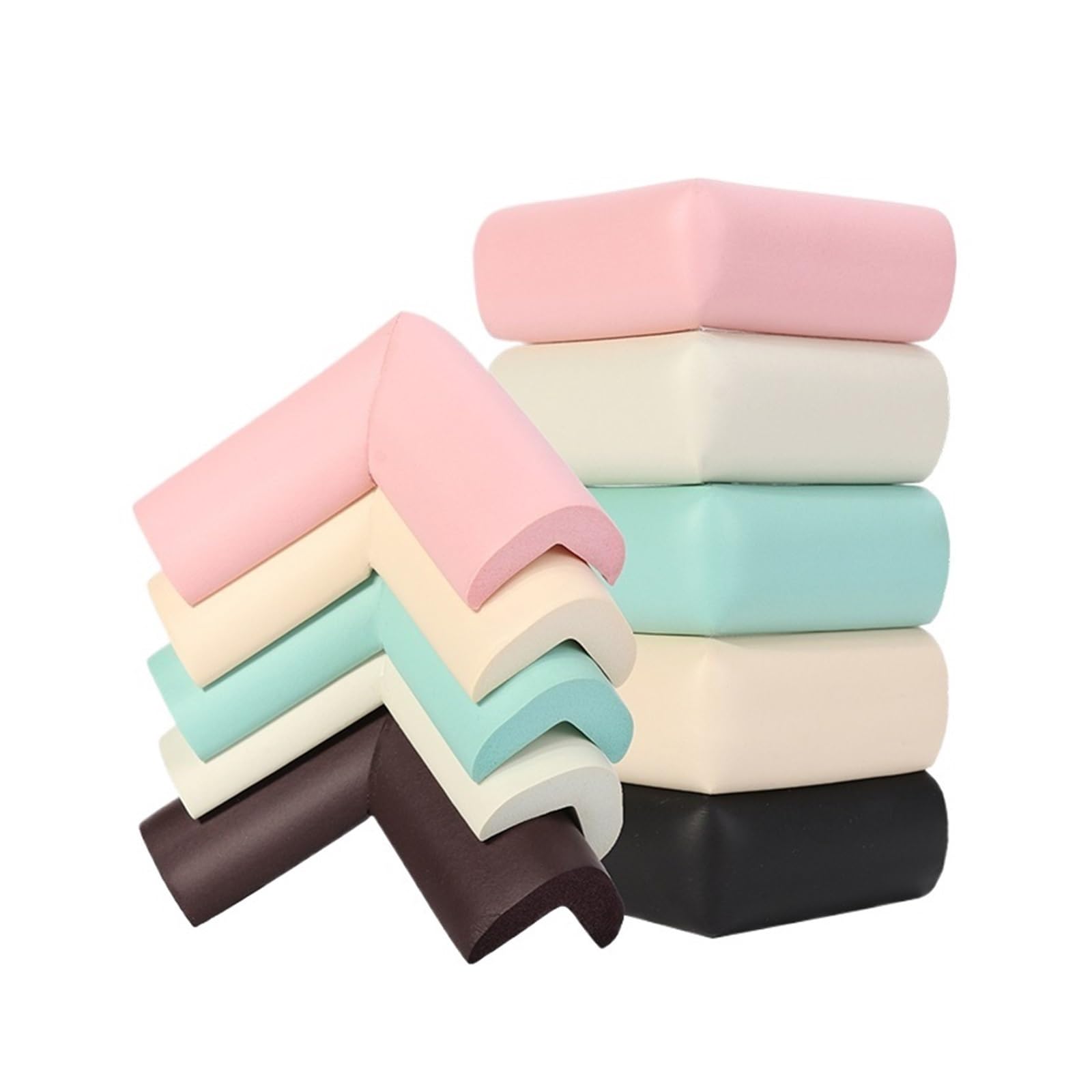 MRKU Protectores de Esquinas para mesas, Seguridad, Juego de 8 Piezas, 55 x 55 mm, Protectores de Escritorio Suaves.