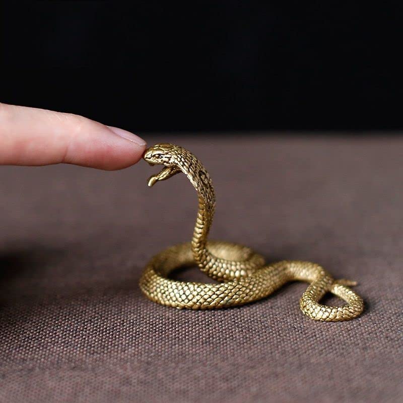 Amazon.co.jp: 銅ミニへび蛇彫刻彫像ヴィンテージ置物風水動物庭園彫像