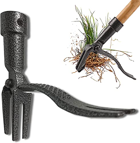 Heavy Duty Stand Up Weed Picker-Cast Iron Weed Removal Tool for Garden Handheld Weed Puller Without Bending Pulling, Kneeling -No Handle