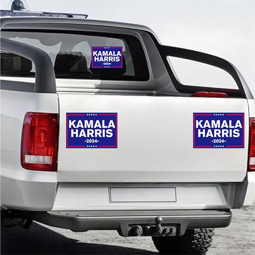 Image of 10 Pack Kamala Harris for President Car Sticker - 5 x 3.5 Inches - Presidential Campaign Vinyl Decal Bumper Sticker, Political Support, Waterproof, Ideal for Cars, Laptops, Window (Harris 2024 Blue)